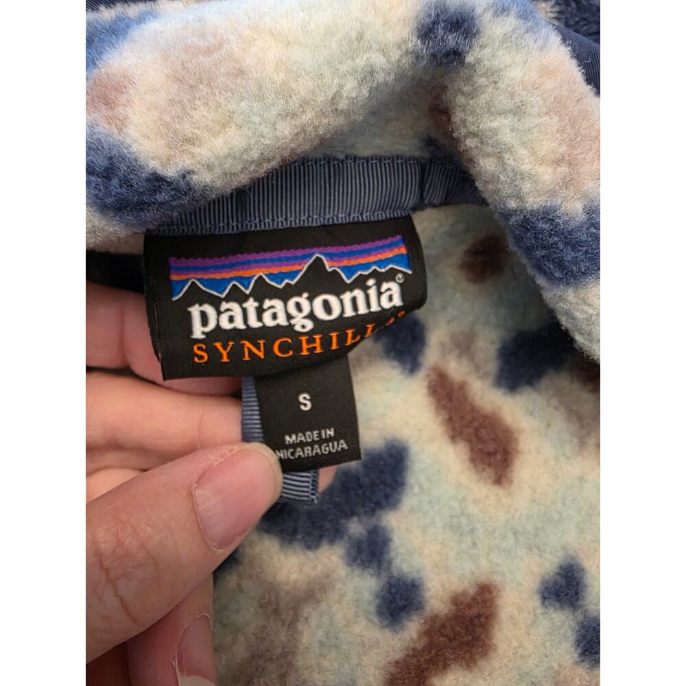 Patagonia Synchilla Snap T Fleece Pullover Tundra Cluster Big Sky Blue SZ Small - Picture 4 of 6